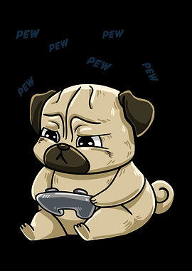 Gaming Pug Pew Gamepad