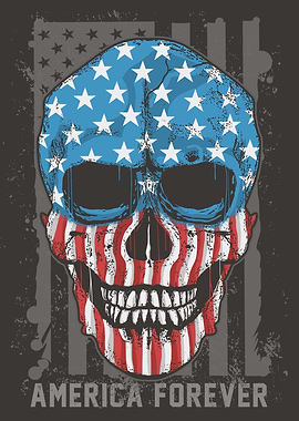 America Forever Skull