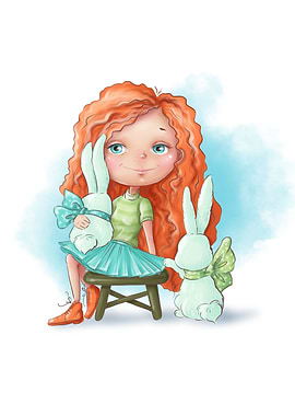 Spring Watercolor Girl