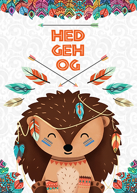 Nursery Art Tribe Hedgehog