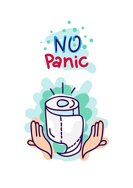 No Panic Toilet Paper Sign