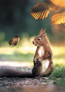 The Squirrel and Butterfly