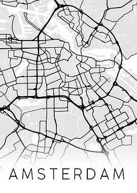 City map Amsterdam