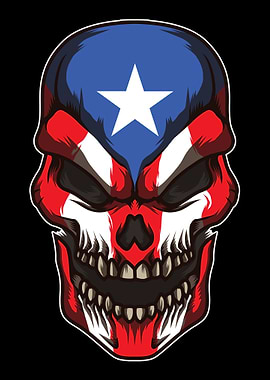 Proud Skull Boricua