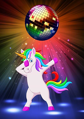 Unicorn Party Disco Dance