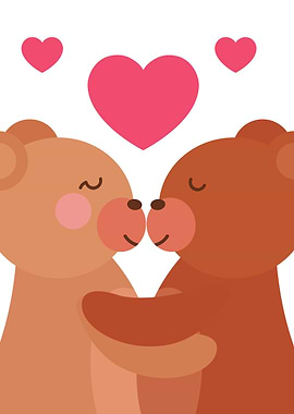 Hand drawn couple animal