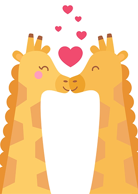 Hand drawn couple animal