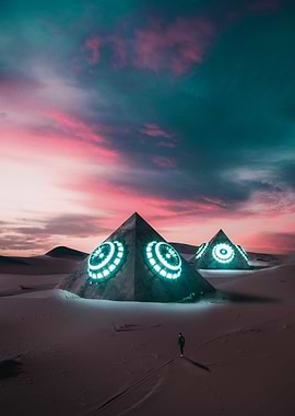 science fiction pyramide