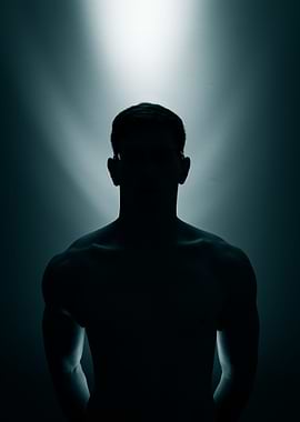 Blue Light Silhouette