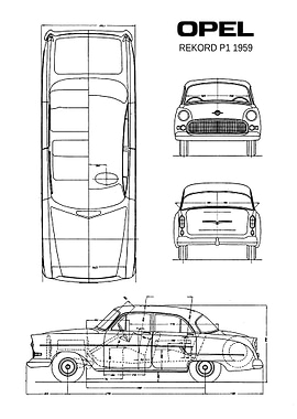 BNW Opel Rekord P1 1959
