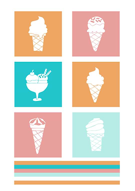 Ice Cream Cute Colorful 3