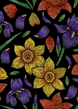 EmbroideredFlowersOnBlac27