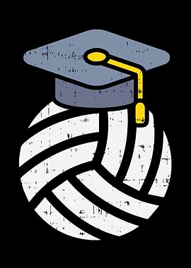 Volleyball Graduation Hat