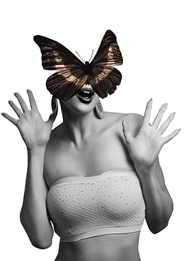 Butterfly Girl Art Print