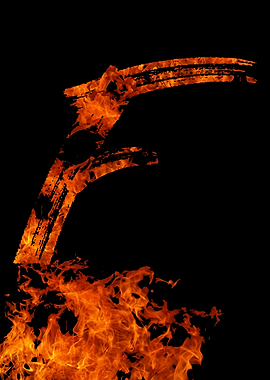 Burning on Fire Letter F