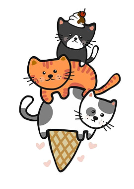 Cats icecream cone