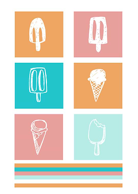 Ice Cream Cute Colorful 2