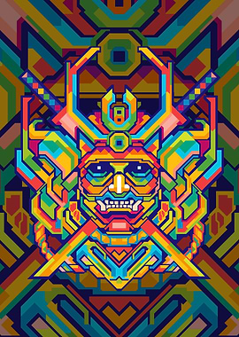 JAPANESE MASK POP ART