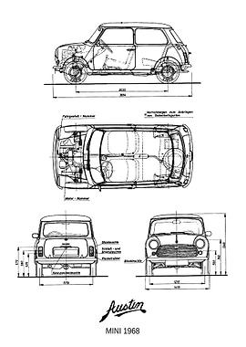 BNW Austin Mini 1968
