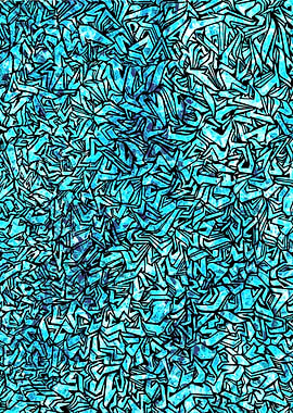 Blue Abstract Doodle