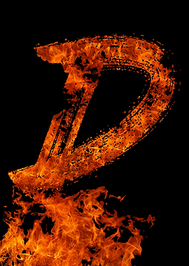 Burning on Fire Letter D