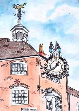 wotton Cotswold town clock