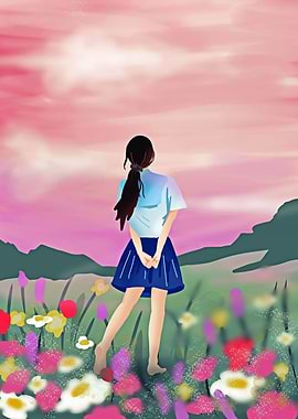 A Girl with loneliness