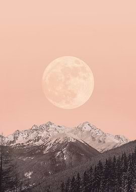 moon and mountain