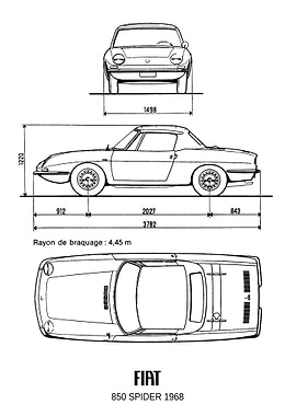 BNW Fiat 850 Spider 1968