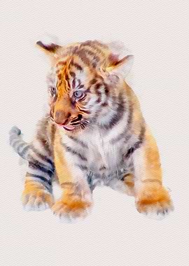 Cute Baby Tiger