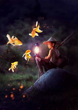 the boy and the fishs