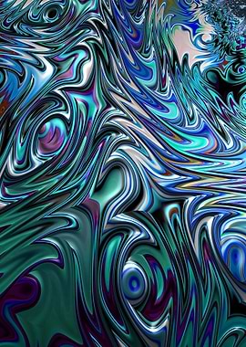 Blue Swirl Fractal