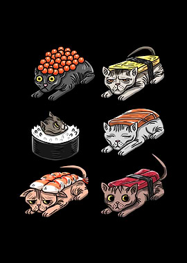 Cat Sushi Sphynx Japanese