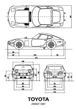 BNW Toyota 2000GT 1967