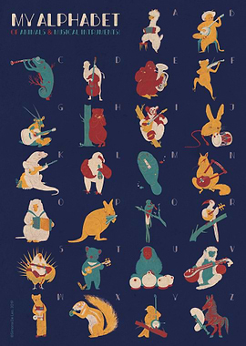 Animal alphabet poster
