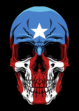 Boricua Skull