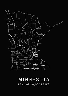 Minnesota State Road Map