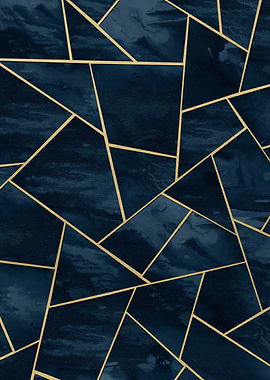Navy Blue Gold Geo 1