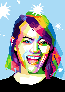 Emma Stone Pop Art
