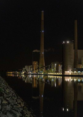 Fynsvaerket at Night