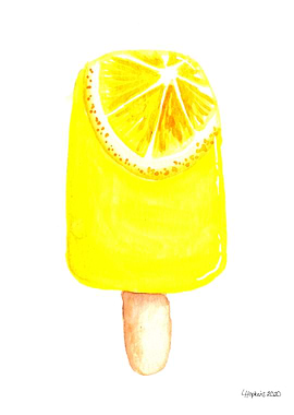 lemon ice lolly popsicle