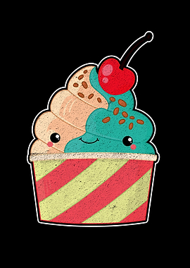 Cute Ice Cream Face