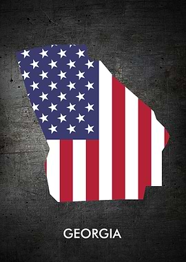Georgia Metal Flag