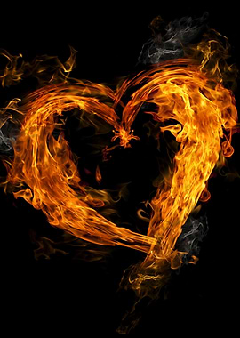 Heart on fire