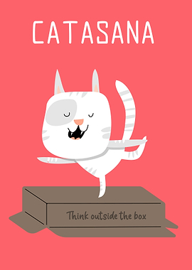 Funny Yoga Cat Catasana