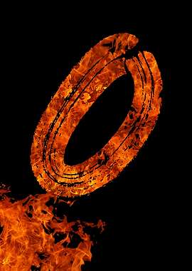 Burning on Fire Letter O