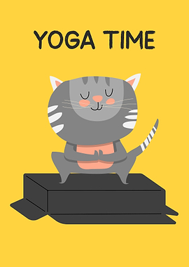 Cat makes Yoga