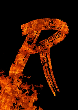 Burning on Fire Letter R