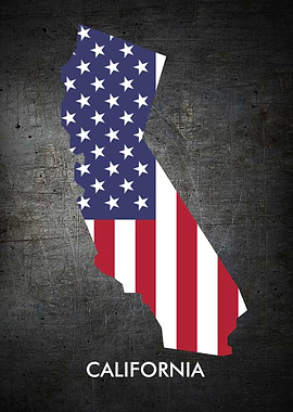 California Metal Flag