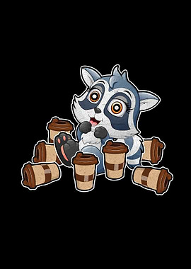 Raccoon Girl Coffee Mugs